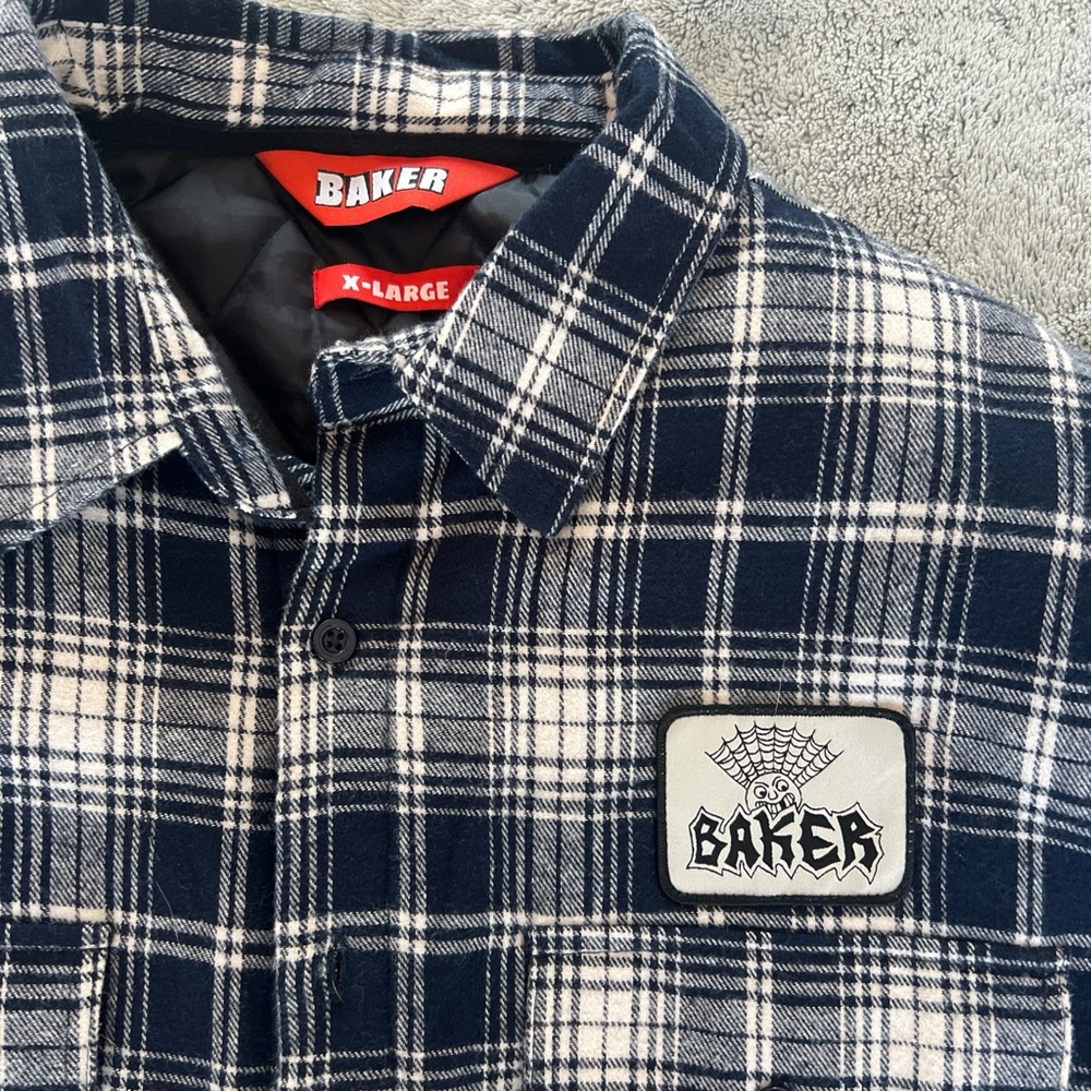 Baker skateboards lined flannel
